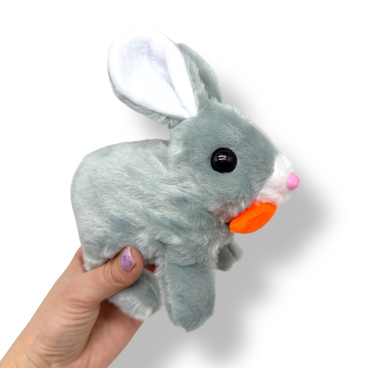 Заяц ходок с морковкой (Серый)  фото 2
