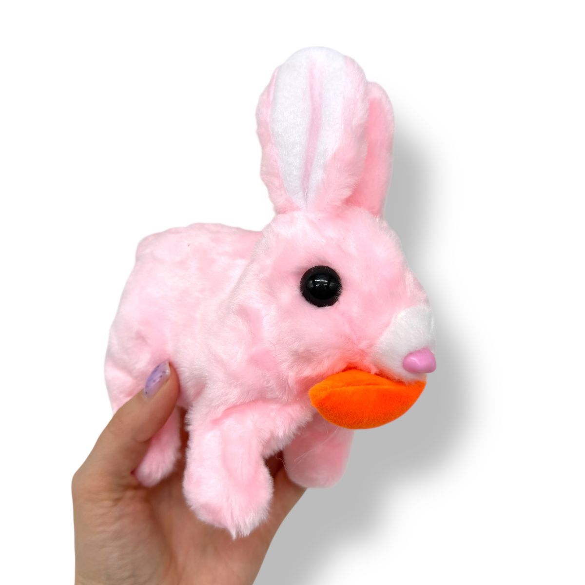 Заяц ходок с морковкой (Розовый)  фото 2