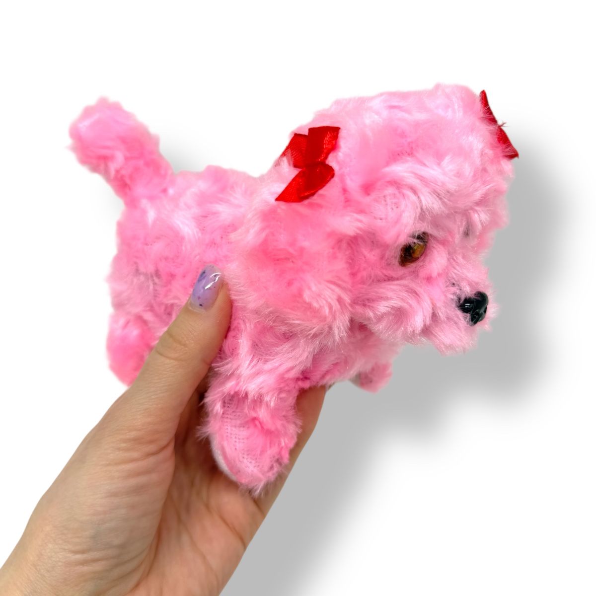 Собачка ходилка з бантом (РОЖЕВА)  фото 2