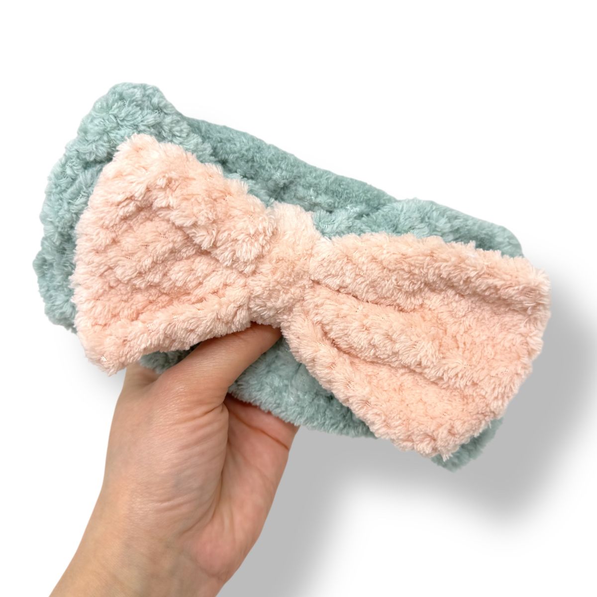 Повʼязка на голову з бантиком (сіра)  фото 2