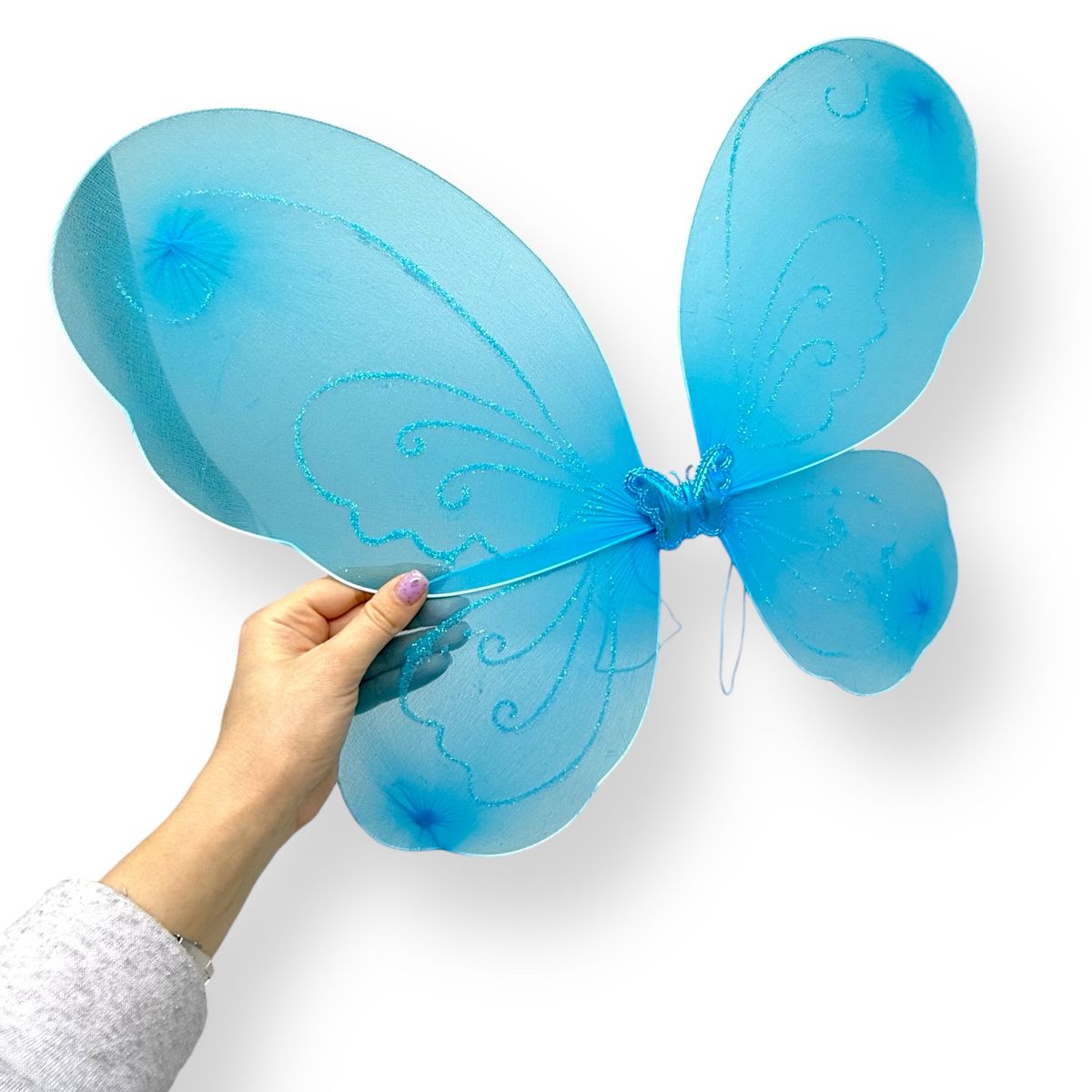 Крила метелика з обручем, паличка (БЛАКИТНИЙ)  фото 2