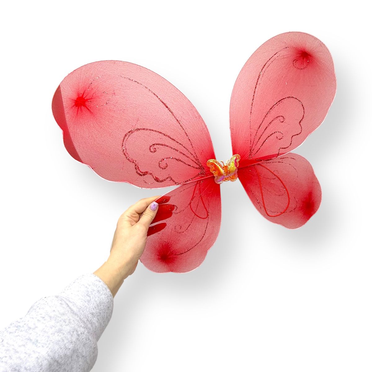 Крила метелика з обручем, паличка (ЧЕРВОНИЙ)  фото 2