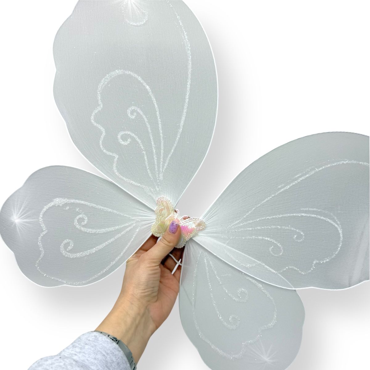 Крила метелика з обручем, паличка (БІЛИЙ)  фото 2