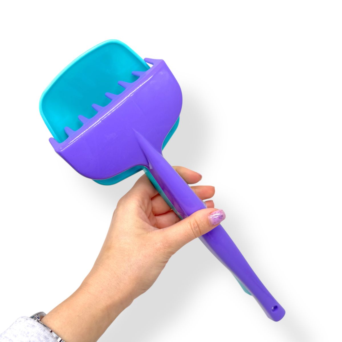 Пісочний набір "Лопатка та граблі" бузковий  фото 2