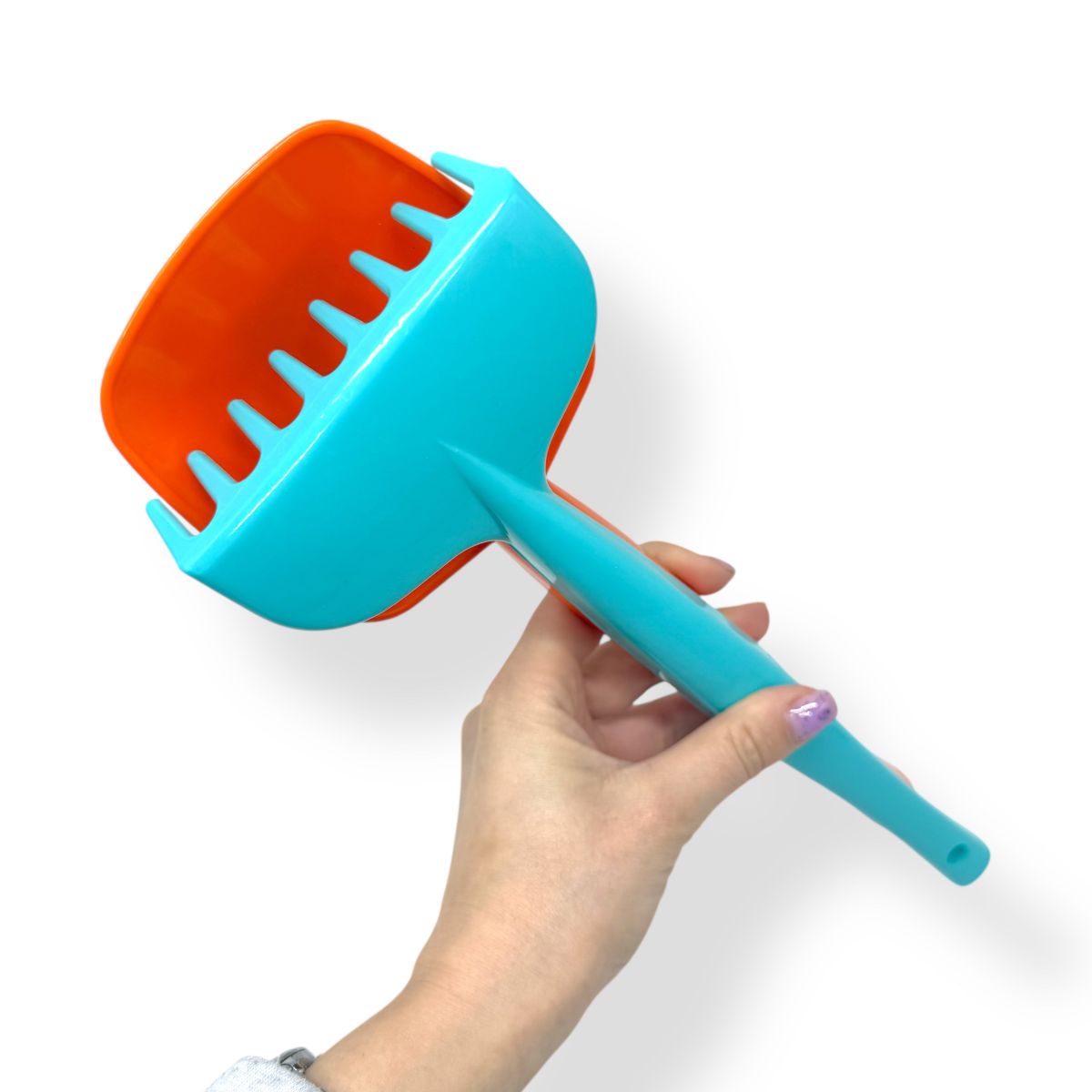 Пісочний набір "Лопатка та граблі" блакитний  фото 2