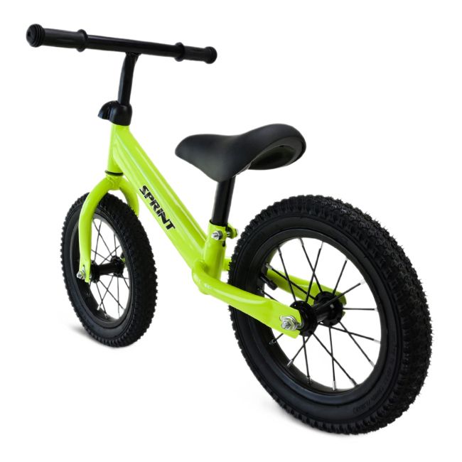 Велобіг (сталевий, колеса 12 дюймів надувні) зелений  фото 2
