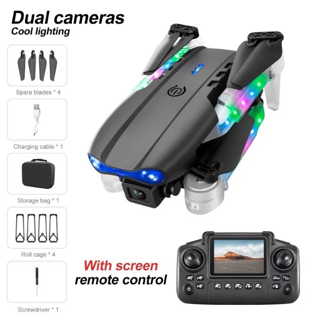 Квадрокоптер на радіокеруванні E 99 D PRO (підсвічування, оберти, керування з додатка, Wi-fi камера, пульт 2. 4 G, екран на пульті, TF Card, футляр)  фото 2