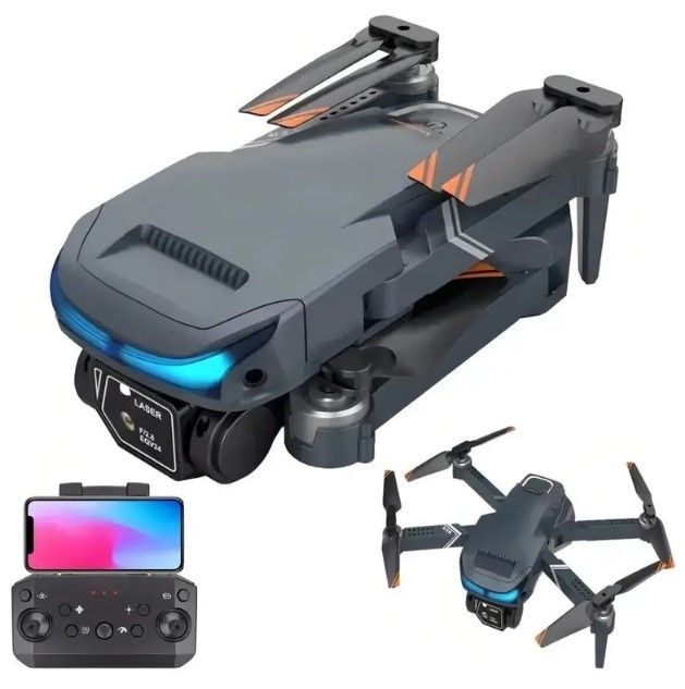 Квадрокоптер на радіокеруванні (headless mode, LED light, уникає перешкоди, оберти на 360, керування з додатка, Wi-fi камера, безщітковий мотор, пульт керування 2. 4 G, футляр)  фото 2