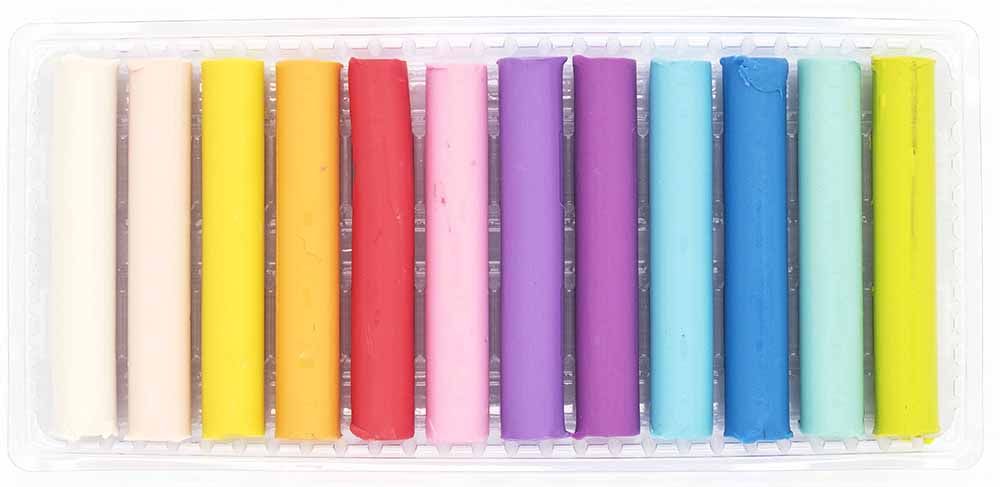 Пластилін круглий восковий пастельні кольори із запахом лимона 12 кольорів  фото 2
