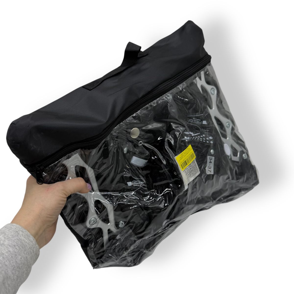 Ролики, колеса PVC розмір M (34-37) в сумці (СИНІ)  фото 2