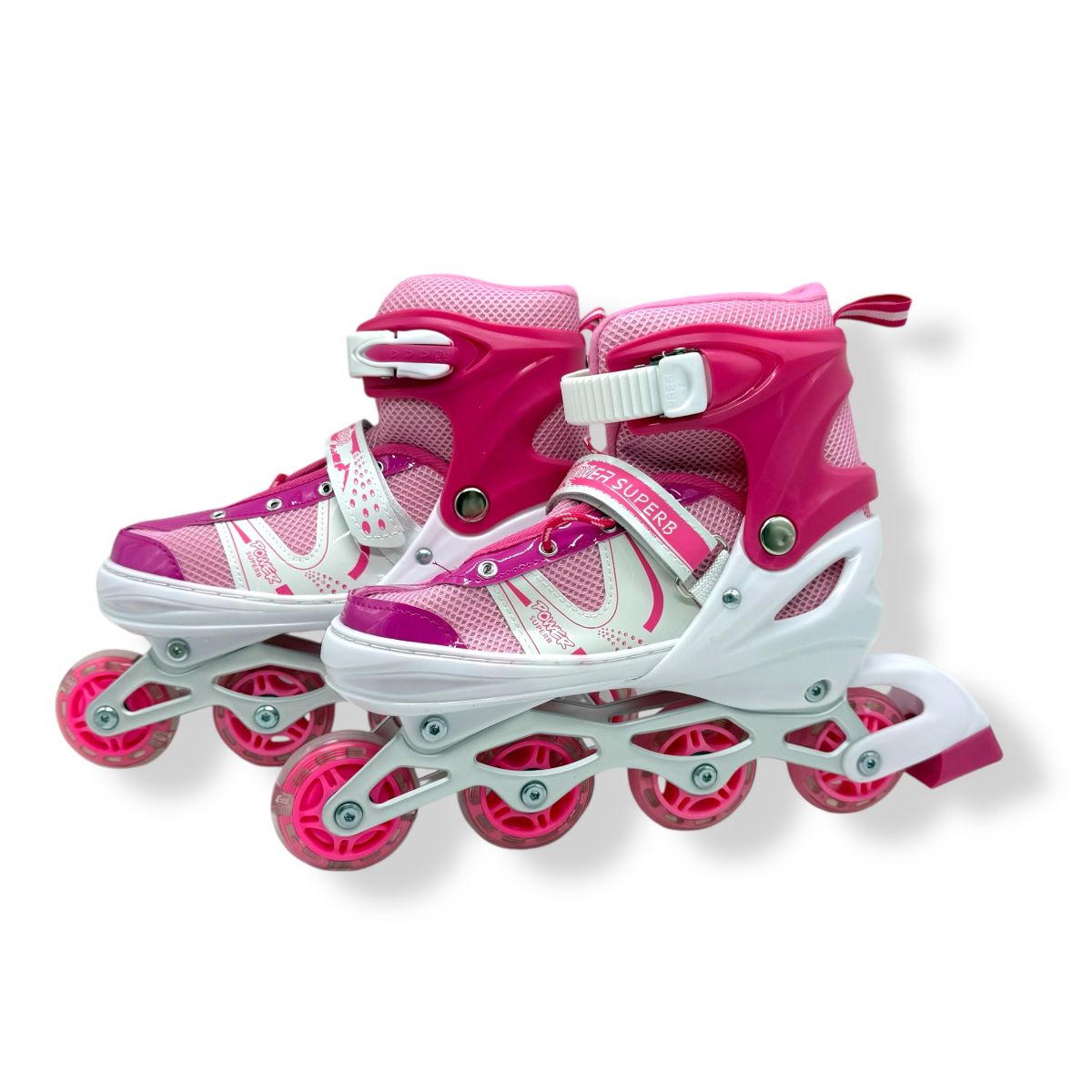 Ролики колеса PVC розмір L (38-41) в сумці (РОЖЕВІ)  фото 2