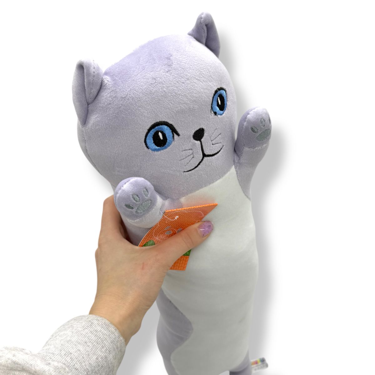 Мʼяка іграшка-обіймашка "Кіт Батон" (50 см) БУЗКОВИЙ  фото 2