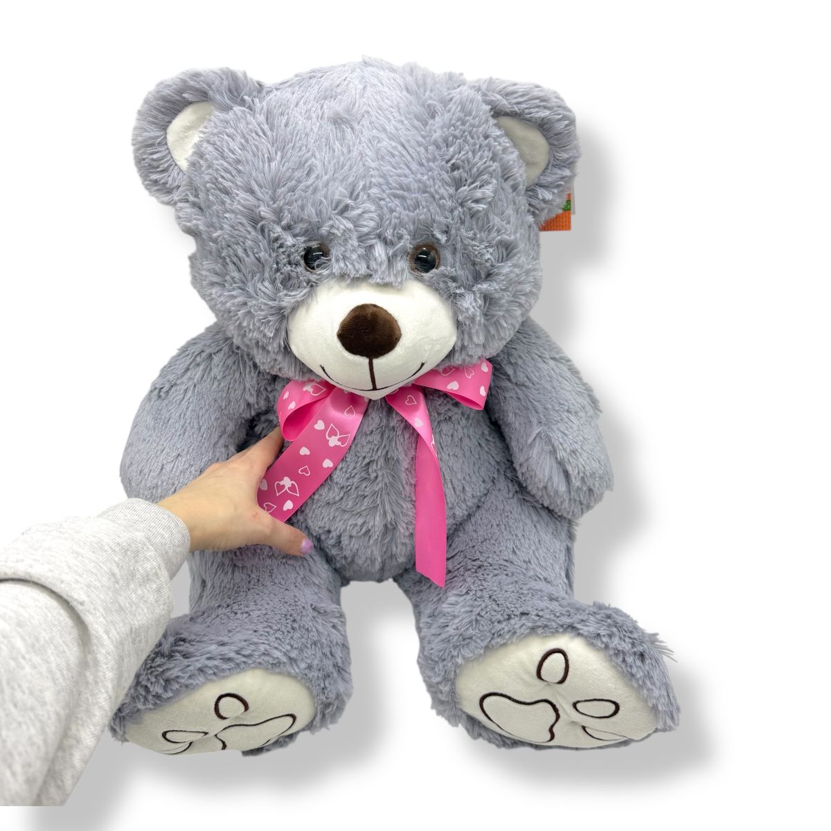 Мʼяка іграшка Ведмедик Макс 45 см.  (СІРИЙ)  фото 2