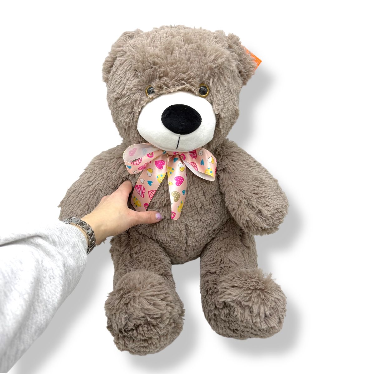 Мʼяка іграшка "Ведмедик Тедді" 60 см (СІРО-КОРИЧНЕВИЙ)  фото 2