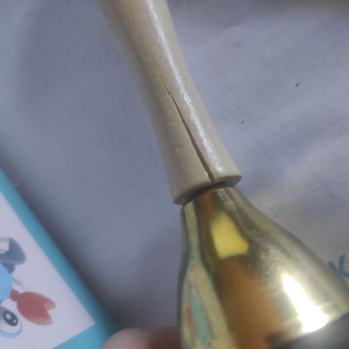 Уцінка.  Розвиваюча іграшка "Дзвіночки музичні.  Пара" 12. 5 см тріщина на ручці  фото 2