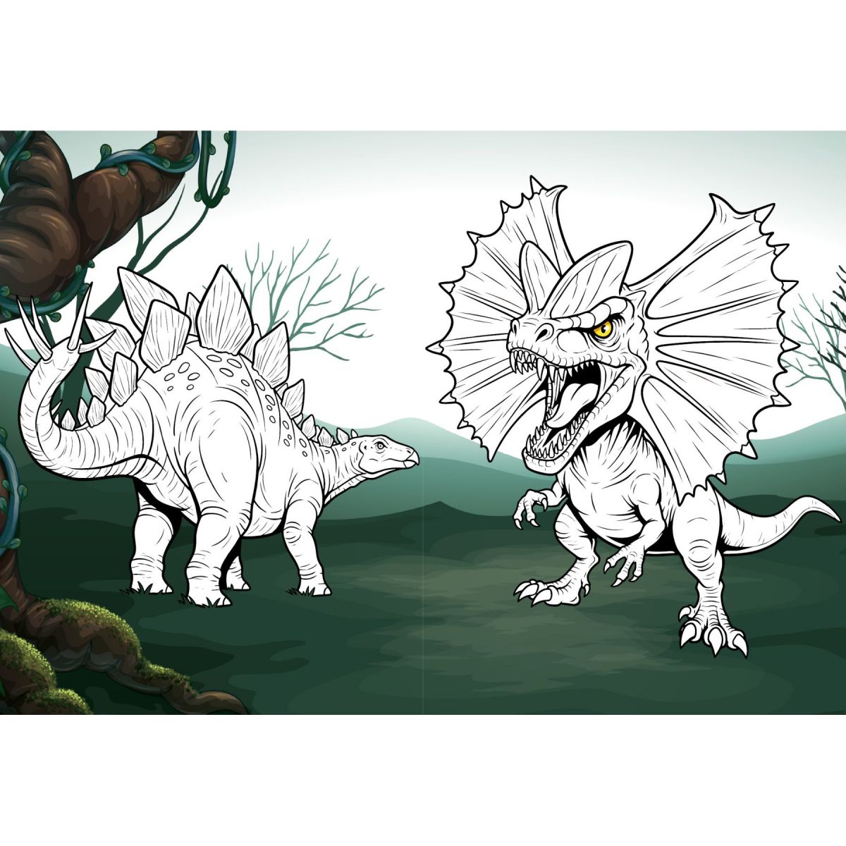 Розмальовка WB "Хижі динозаври" зі стікерами  фото 2