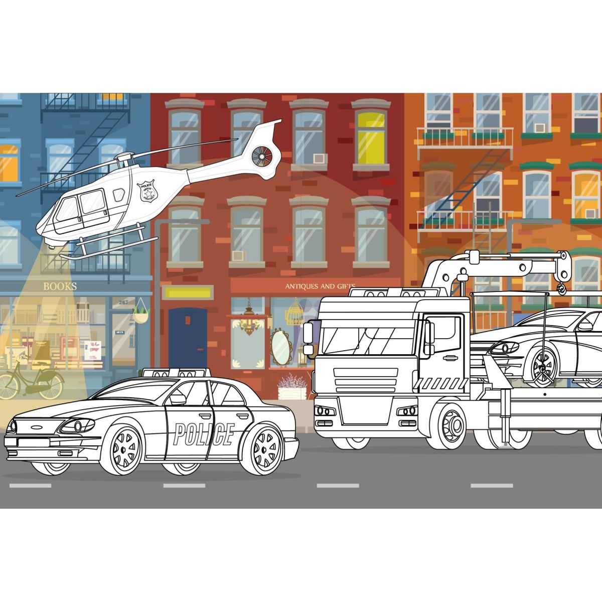 Розмальовка WB "Міський транспорт" зі стікерами  фото 2