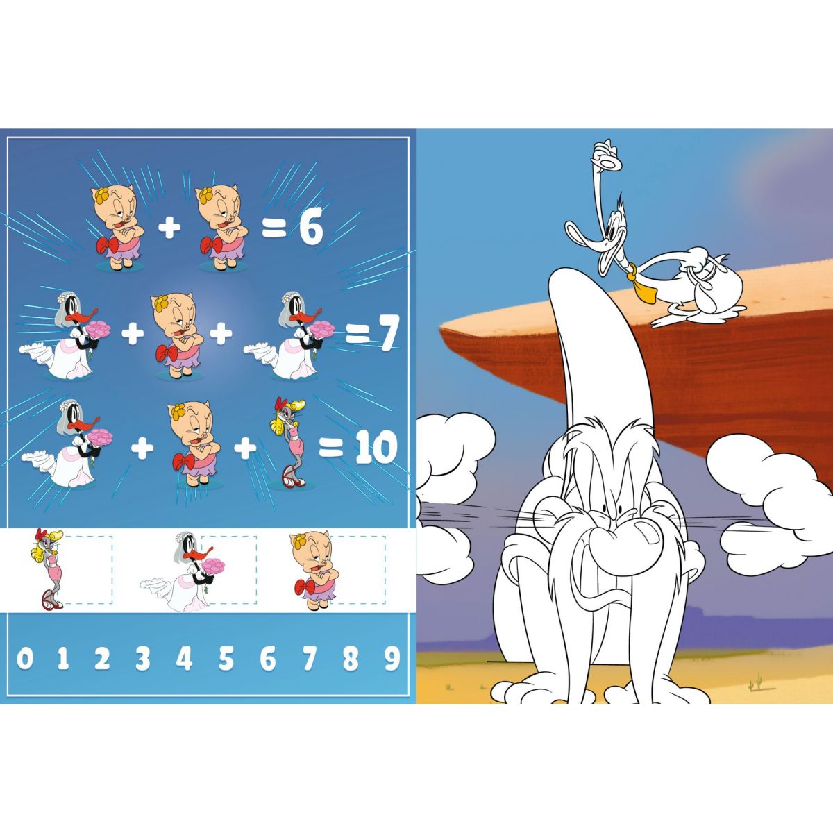 Розмальовка WB "Looney Tunes: Веселий кролик" зі стікерами  фото 2