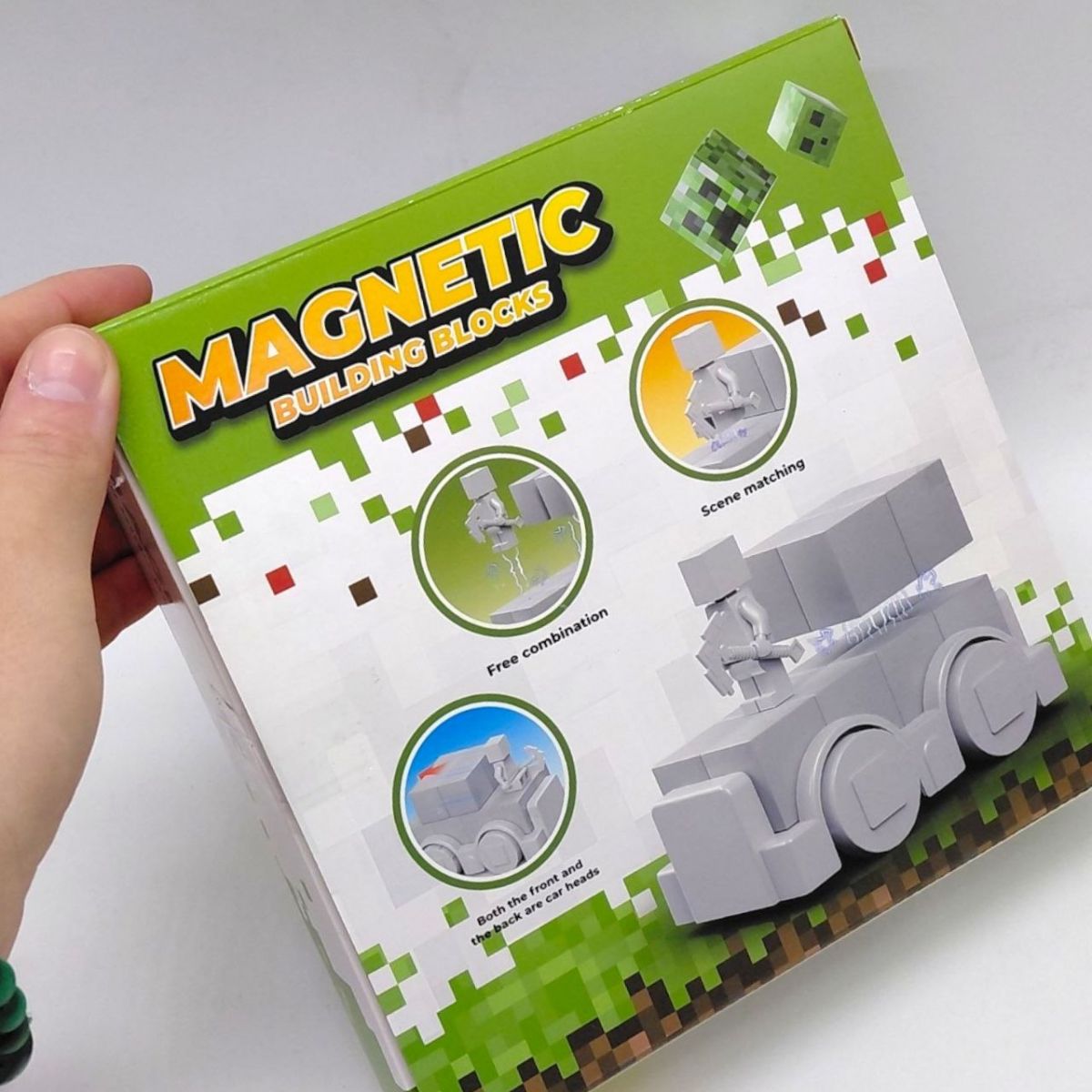 Магнітний конструктор "MINECRAFT" машинки (КРІПЕР)  фото 2