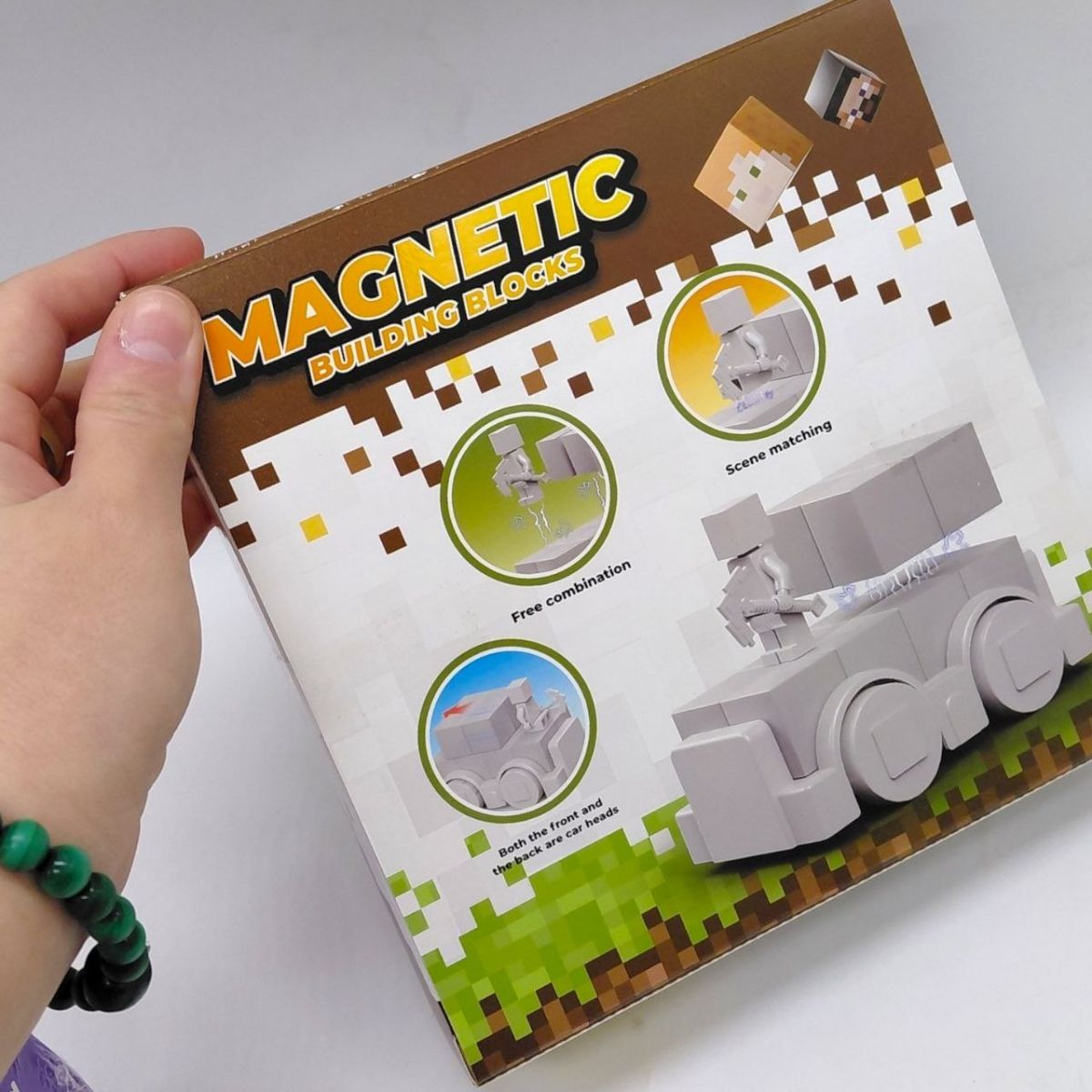 Магнітний конструктор "MINECRAFT" машинки (СТІВ)  фото 2