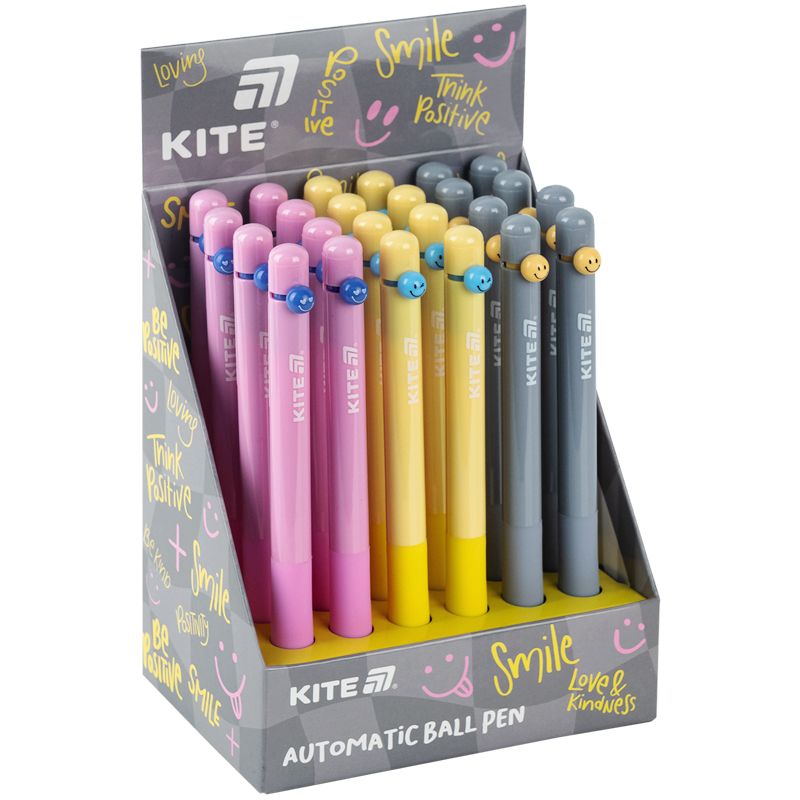 Ручка кулькова автоматична Smile, синя  фото 2