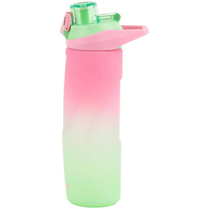 Пляшечка для води 760 мл, рожево-салатова  фото 2