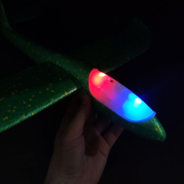 Планер, літак-запускалка, зі світлом, 47 см (ЗЕЛЕНИЙ)  фото 2