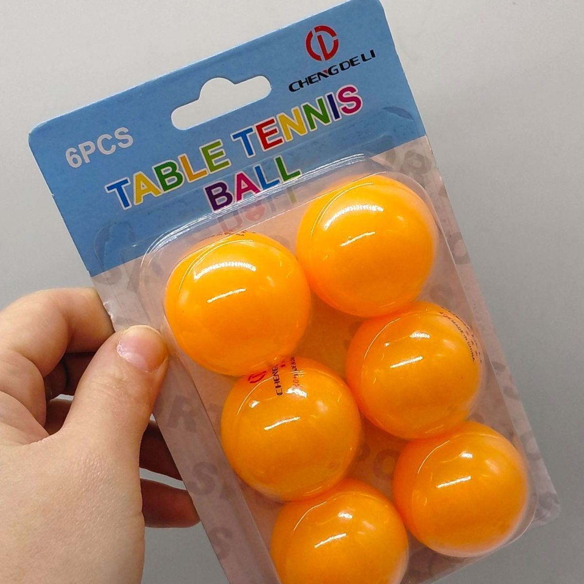 Мʼячики для тенісу, матеріал ABS, 2 кольори, 6 шт в упак.  слюда (мікс)  фото 2