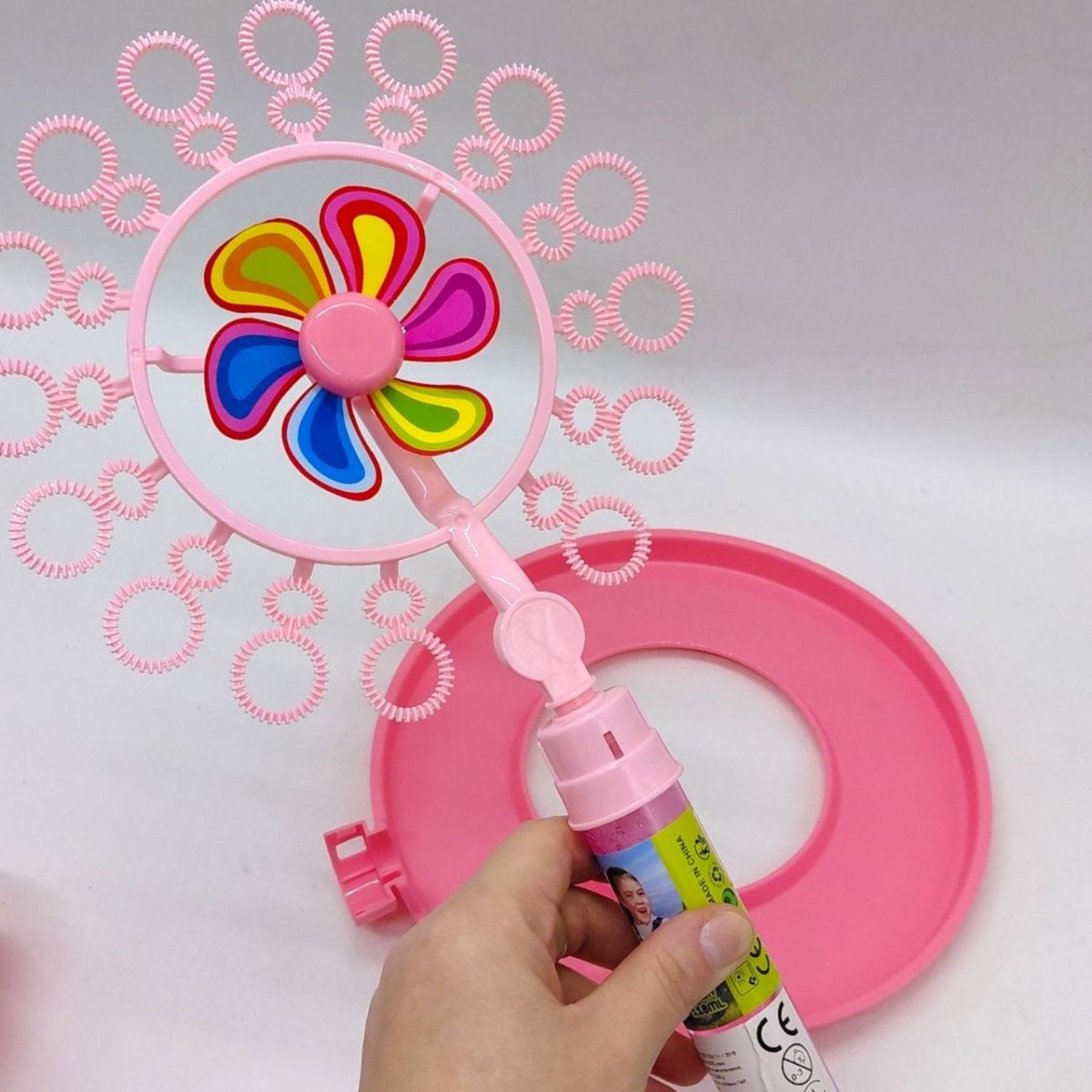 Мильні бульбашки з вітряком (РОЖЕВИЙ)  фото 2