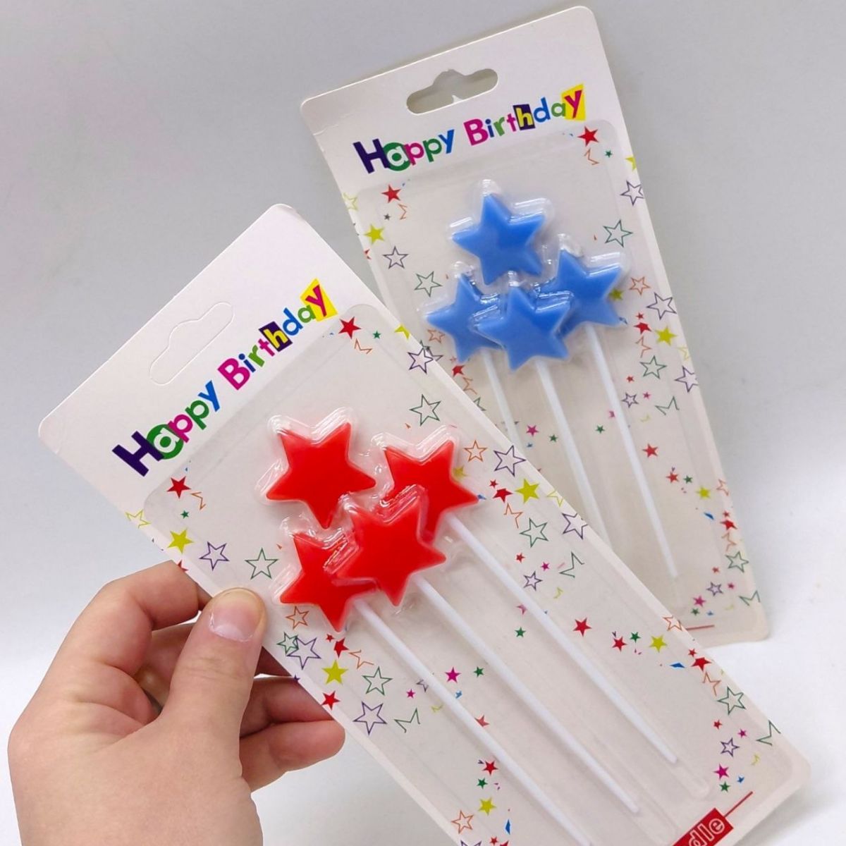 Набір свічок для торта Зірочки 4шт (ЧЕРВОНІ)  фото 2