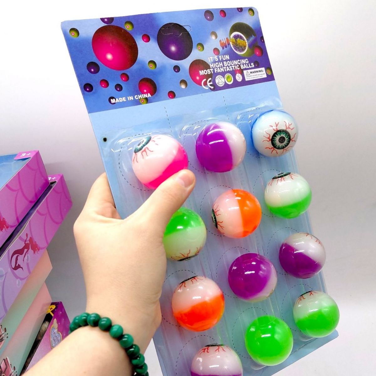 М'ячик стрибунець 4,5 см (12шт на листі)  фото 2