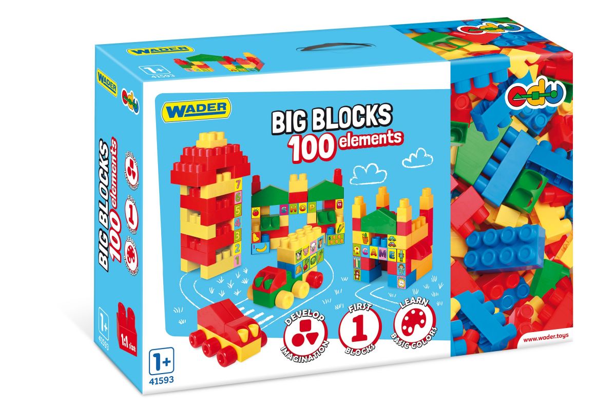 Набір конструктор на 100 елементів в коробці  фото 2