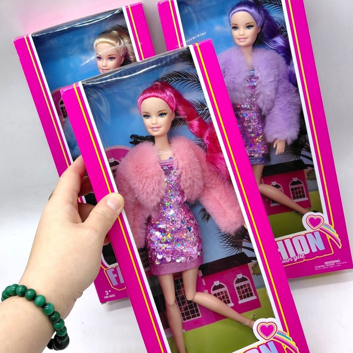 Лялька а у стильному вбранні (РОЖЕВА)  фото 2