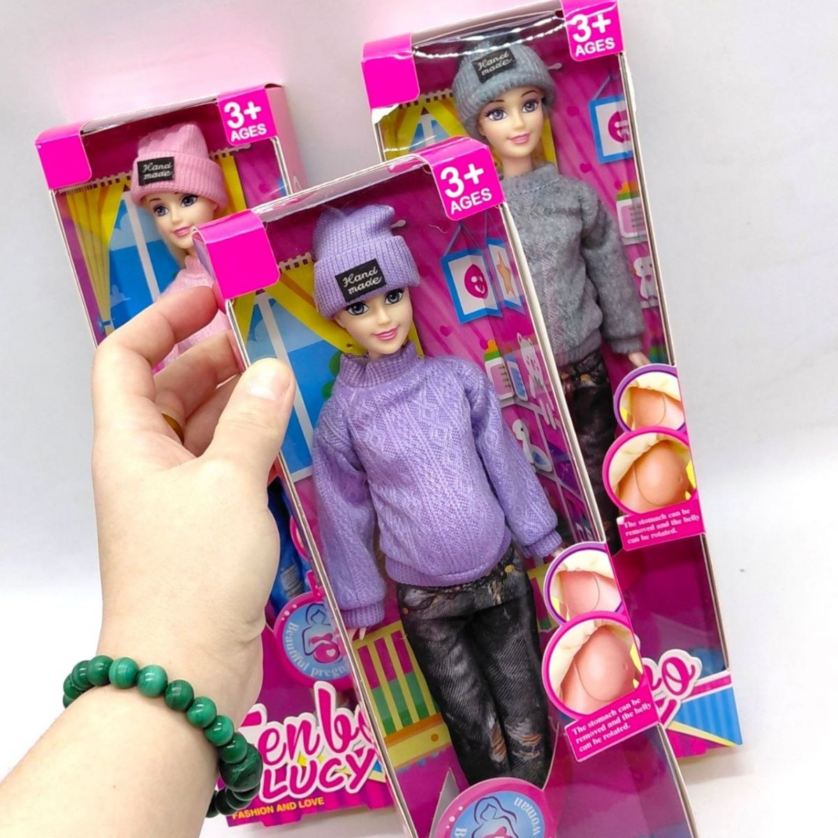 Кукла беременная "Fenbo Lucy" 29см (ФИОЛЕТОВАЯ)  фото 2