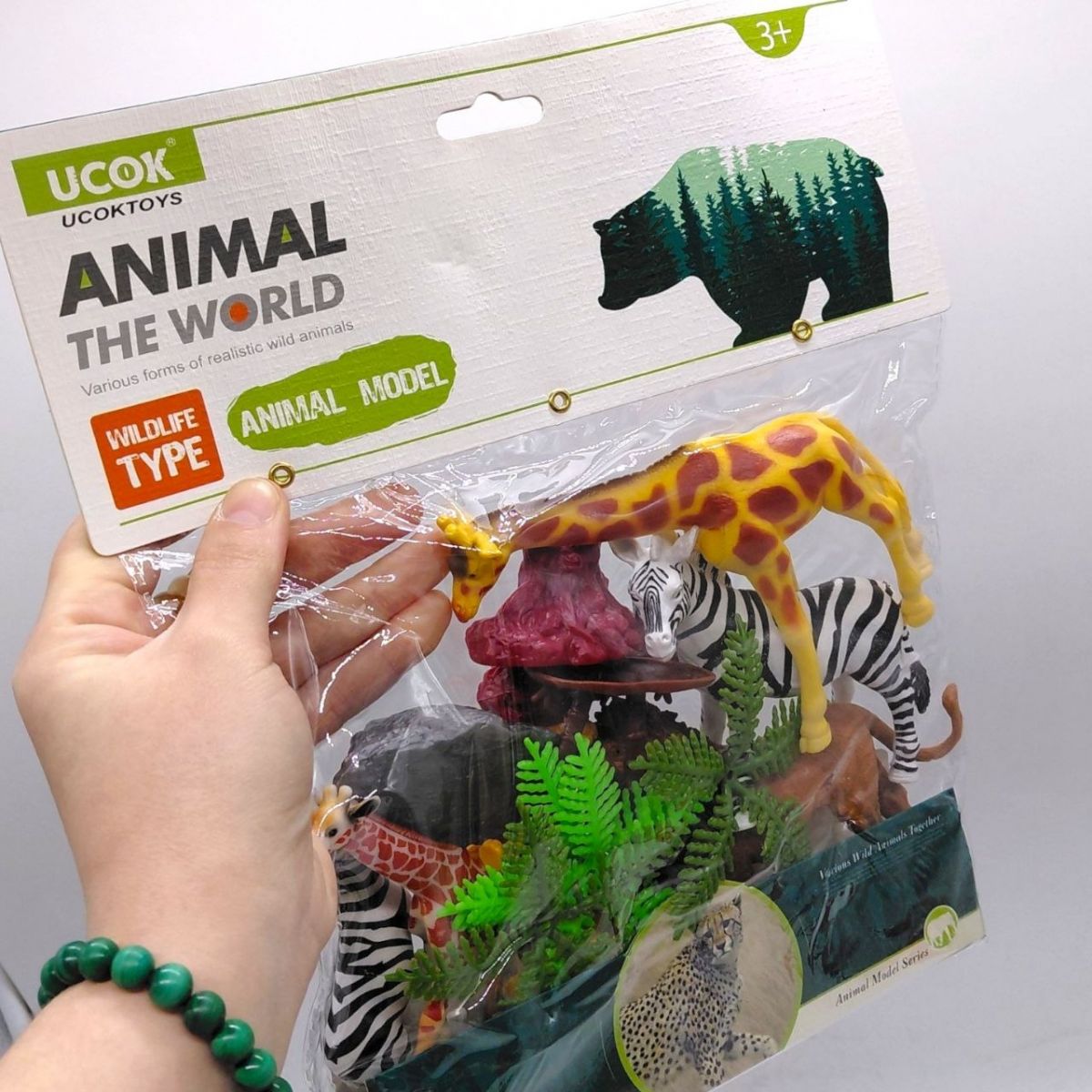 Набор животных "Дикие животные", 6 фигурок, декорации, средняя длина 11 см, в пакете  фото 2