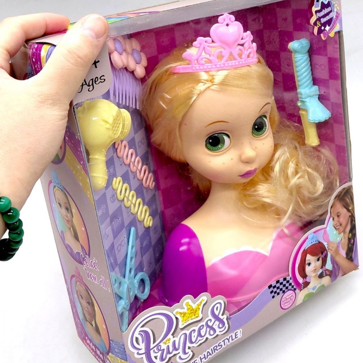 Манекен для причесок (расческа, аксессуары) в коробке  фото 2