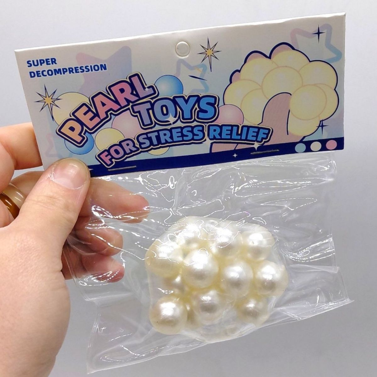 Игра антистресс (силиконовый шарик, большие жемчужины, в коробке)  фото 2