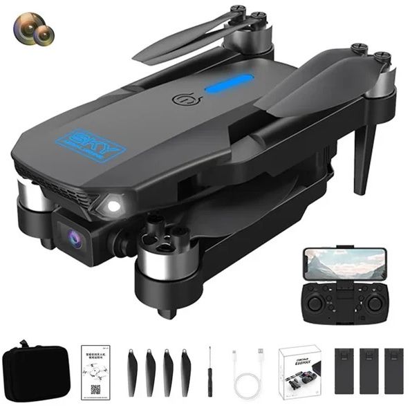 Квадрокоптер на радіокеруванні (акумулятор, USB-кабель, викрутка, пульт, підсвічування, HD камера, сумка для зберігання, додаток, в коробці)  фото 2