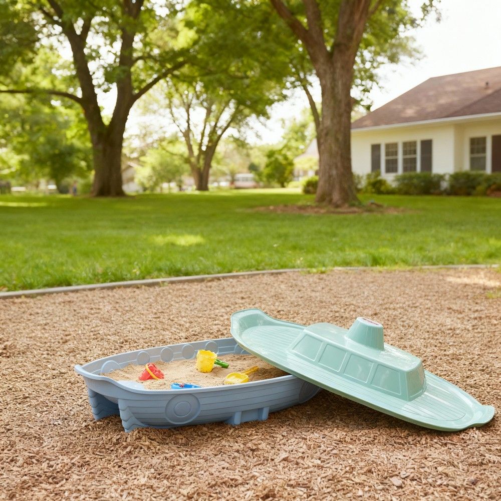 Песочница "Корабль" мятный/светло-серый  фото 2