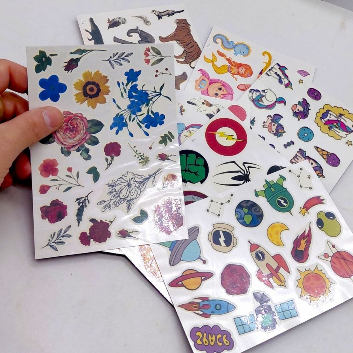 Татуировки-перебивки, временные, "Космос 2" (1 лист)  фото 2