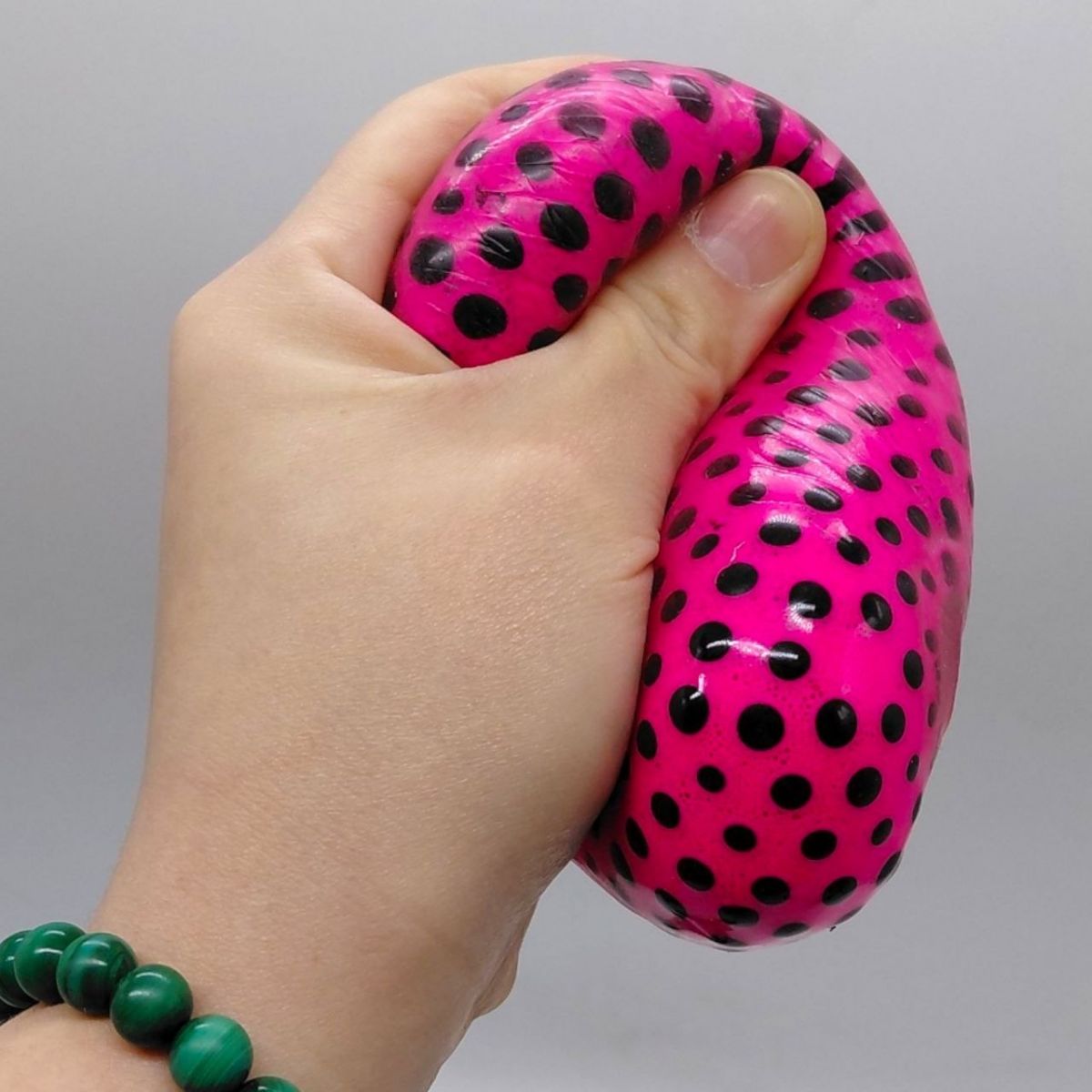 Антистрес YabbaDabba "Неоновий куб з кульками" 6см (ЖОВТИЙ)  фото 2