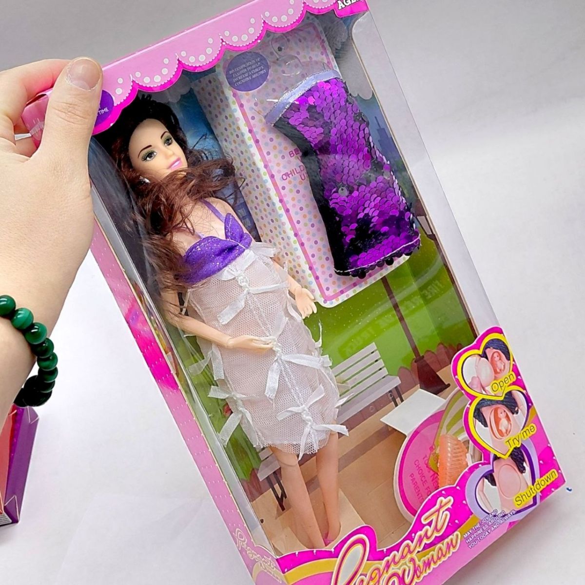 Кукла "Pregnant Women" 29 см (СИНЯЯ)  фото 2