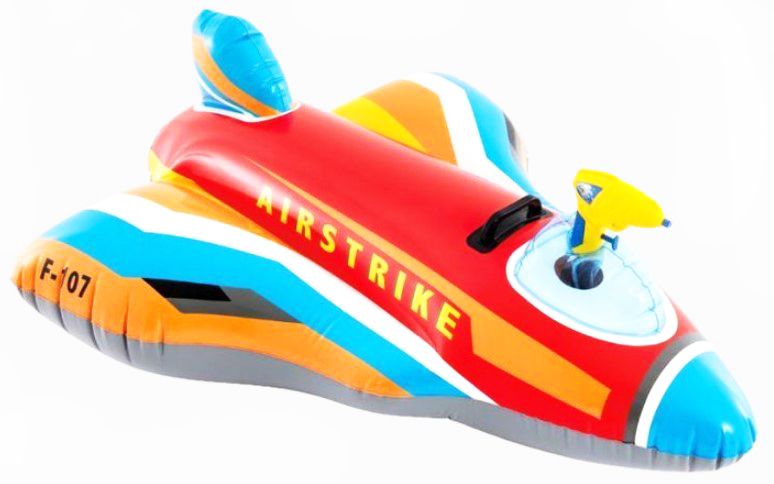 Надувной плот Самолет (возраст 3+) 117cmX104cm (КРАСНЫЙ)  фото 2