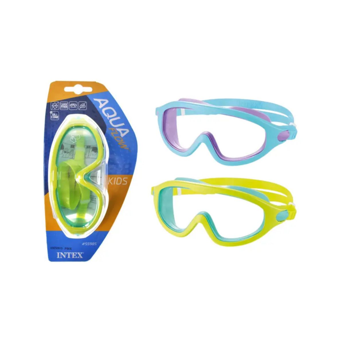 Маска для плавания (возраст 3-8 лет) (Сиреневый)  фото 2