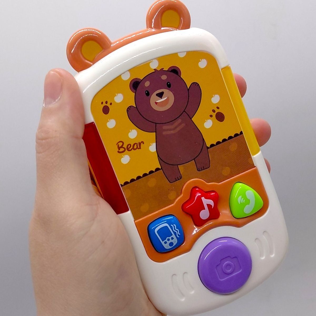 Телефон "Грайфончик", укр, звук, підсвічування, казки, пісні, висувне дзеркальце, в коробці (БІЛИЙ)  фото 2