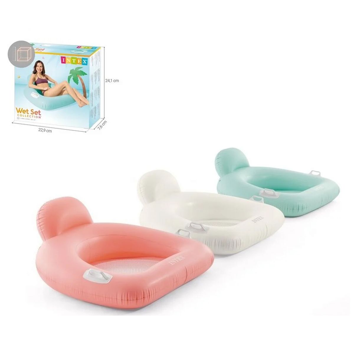 Надувний плотик в коробці 114x107 см (РОЖЕВИЙ)  фото 2