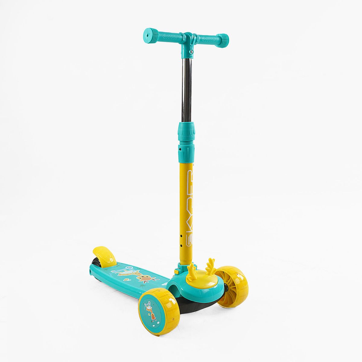 Самокат триколісний "Skyper" (колеса PU 108х41мм зі світлом, кермо знімне)  фото 2