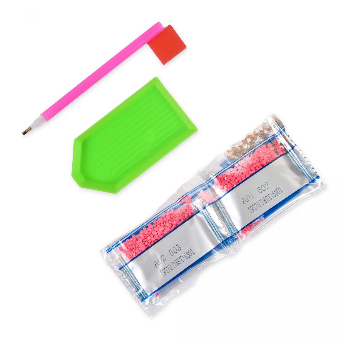 Алмазна мозаїка (картина) "Два бульдлжки" 30х30 см  фото 2