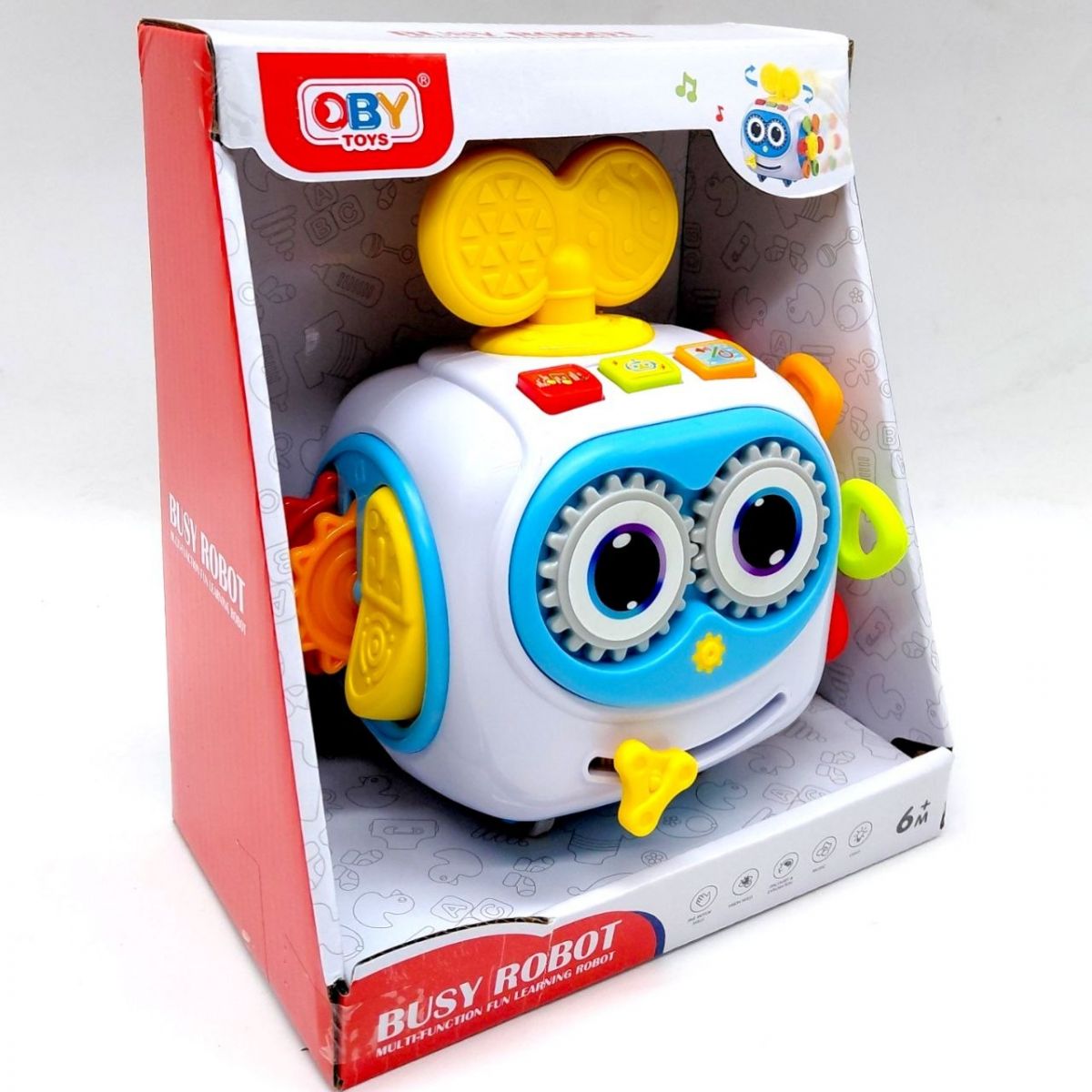 Бізібол-робот для розвитку дрібної моторики (музика, світло, кор. 20*10,5*16,6 см)  фото 2