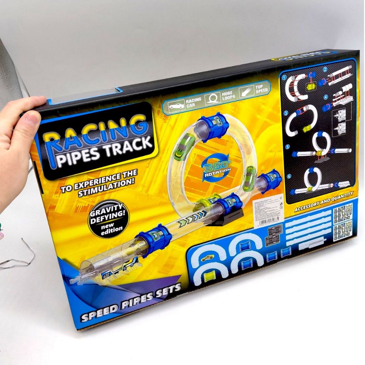 Трек-труба (запуск. з машинкою) коробка 45,5*6*29 см  фото 2